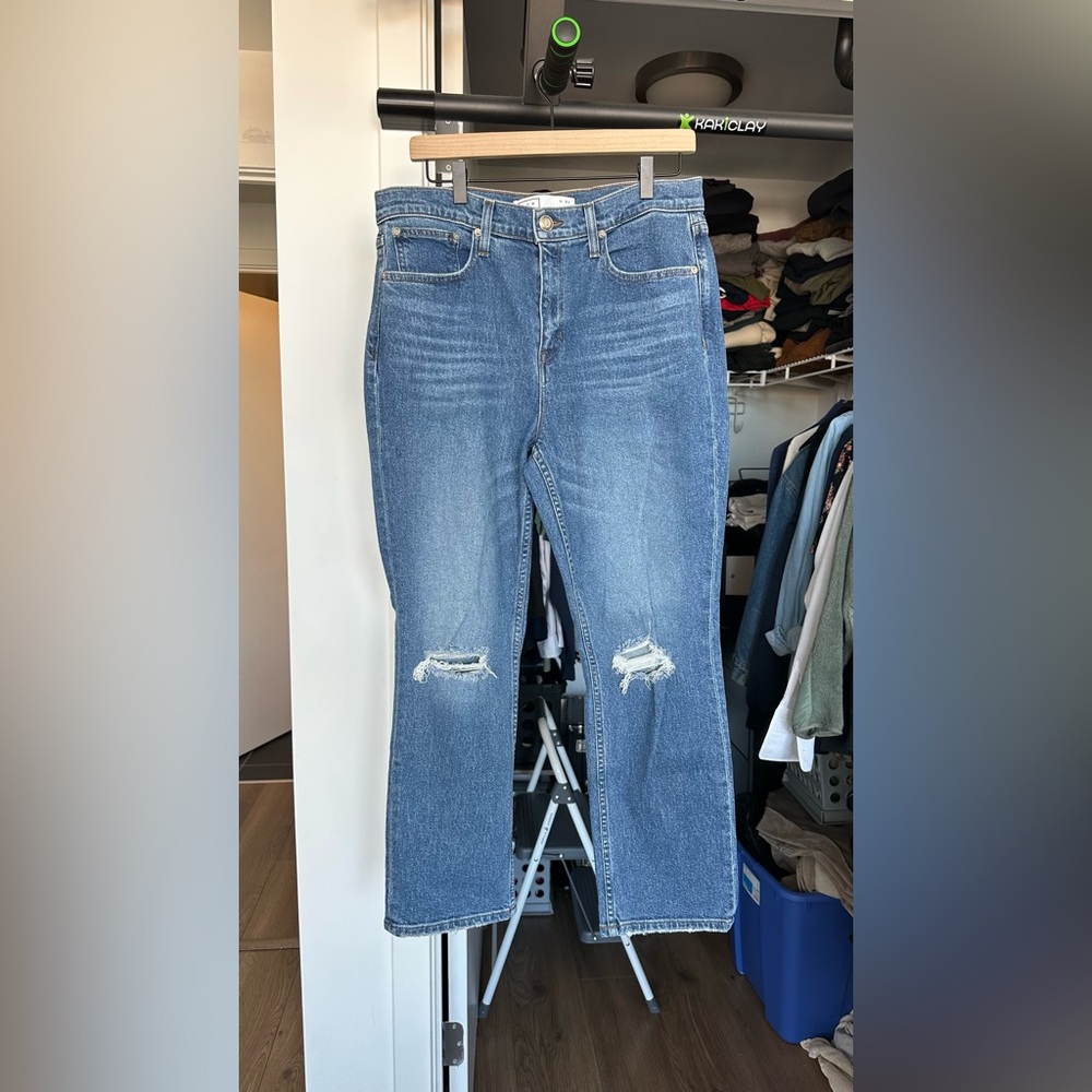 AYR Yes Yes Yes Straight Leg Distressed Jeans - Picture 2 of 4